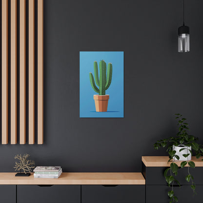 Cactus Plant - Illustration Canvas Gallery Wraps