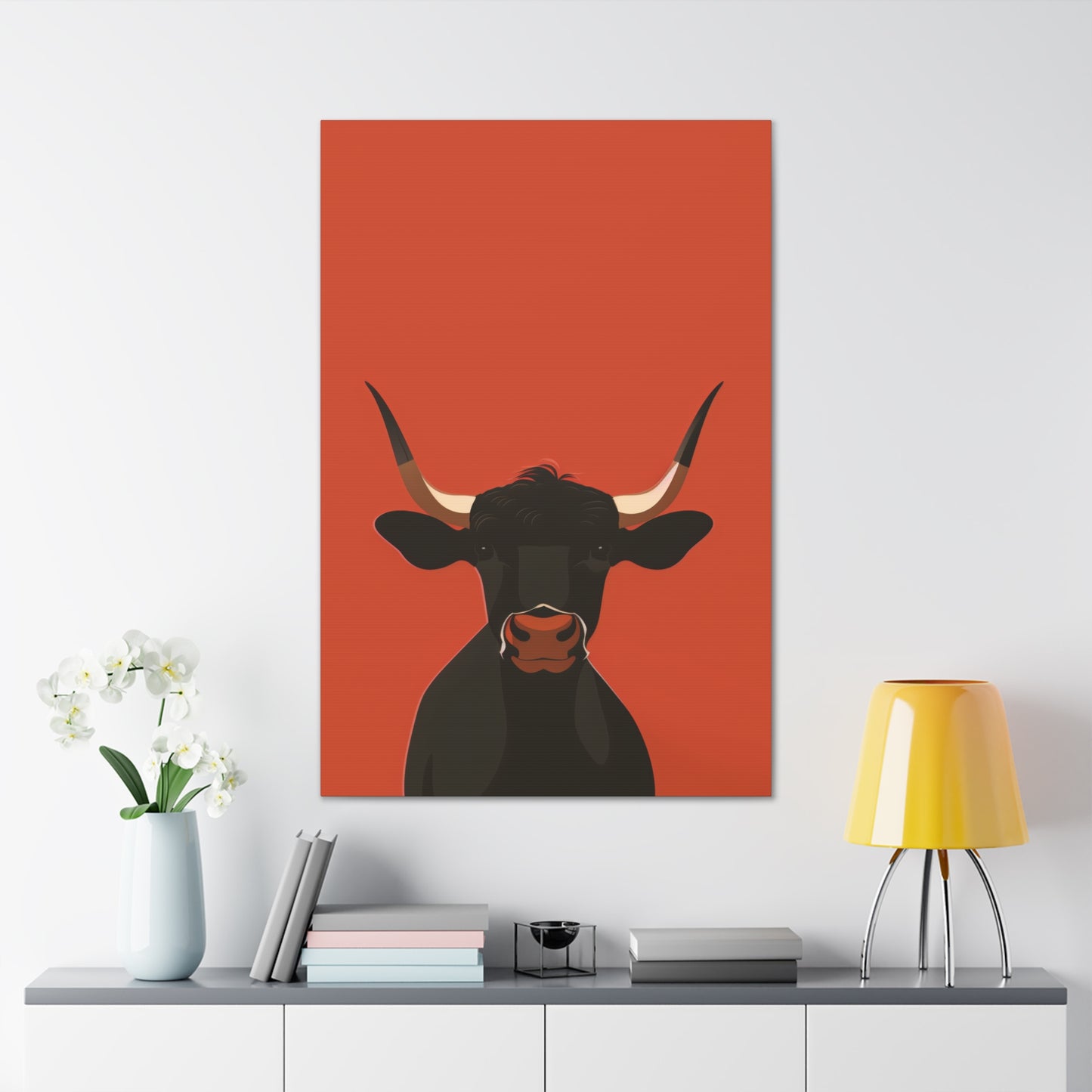 Bull Digital Illustration Canvas Gallery Wraps