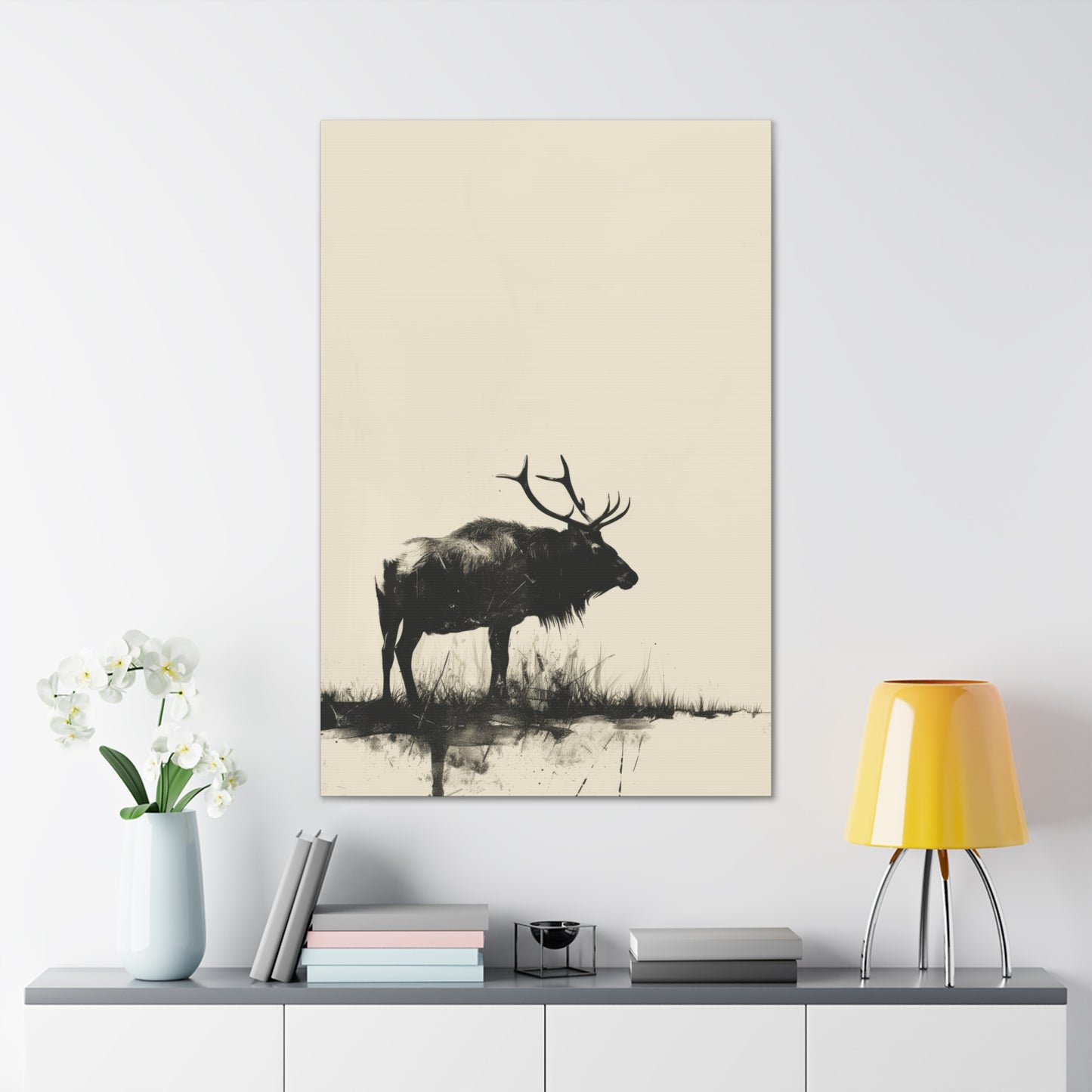 Moose Digital Illustration Canvas Gallery Wraps