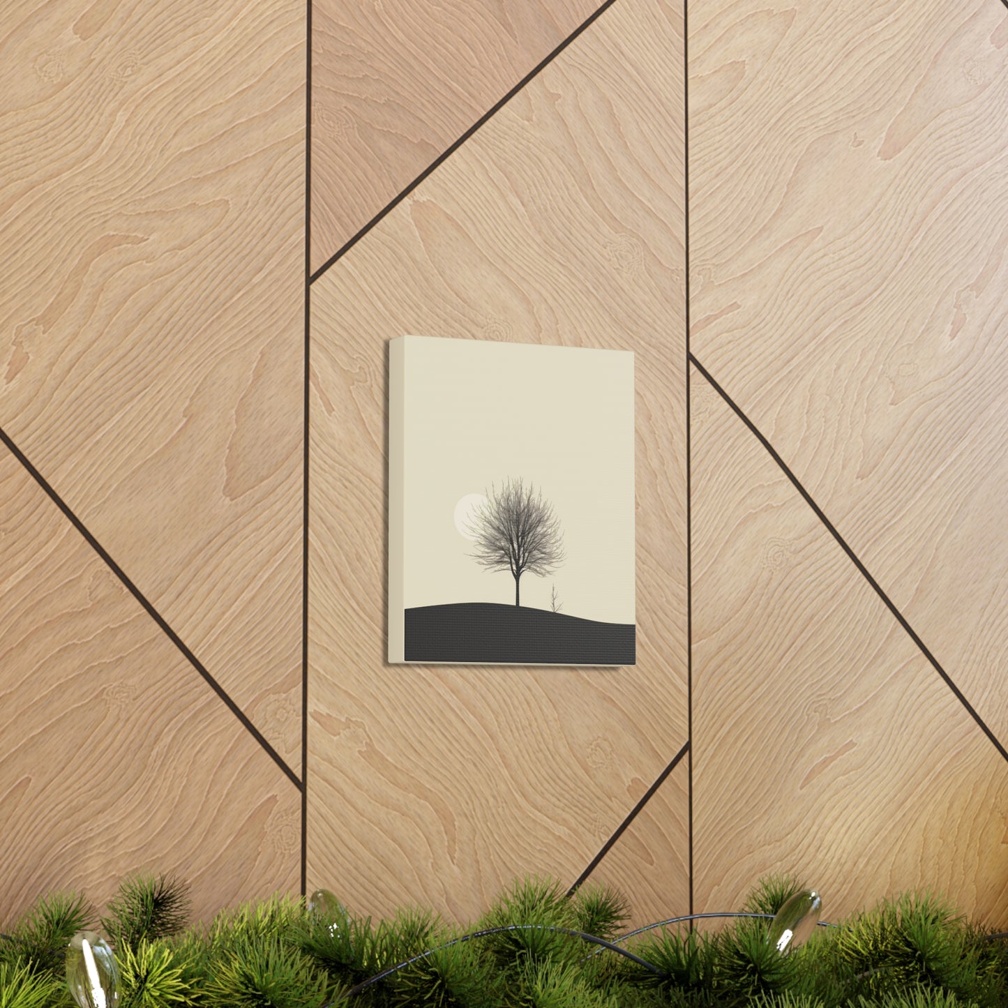 Lone Leafless Tree - Illustration Canvas Gallery Wraps