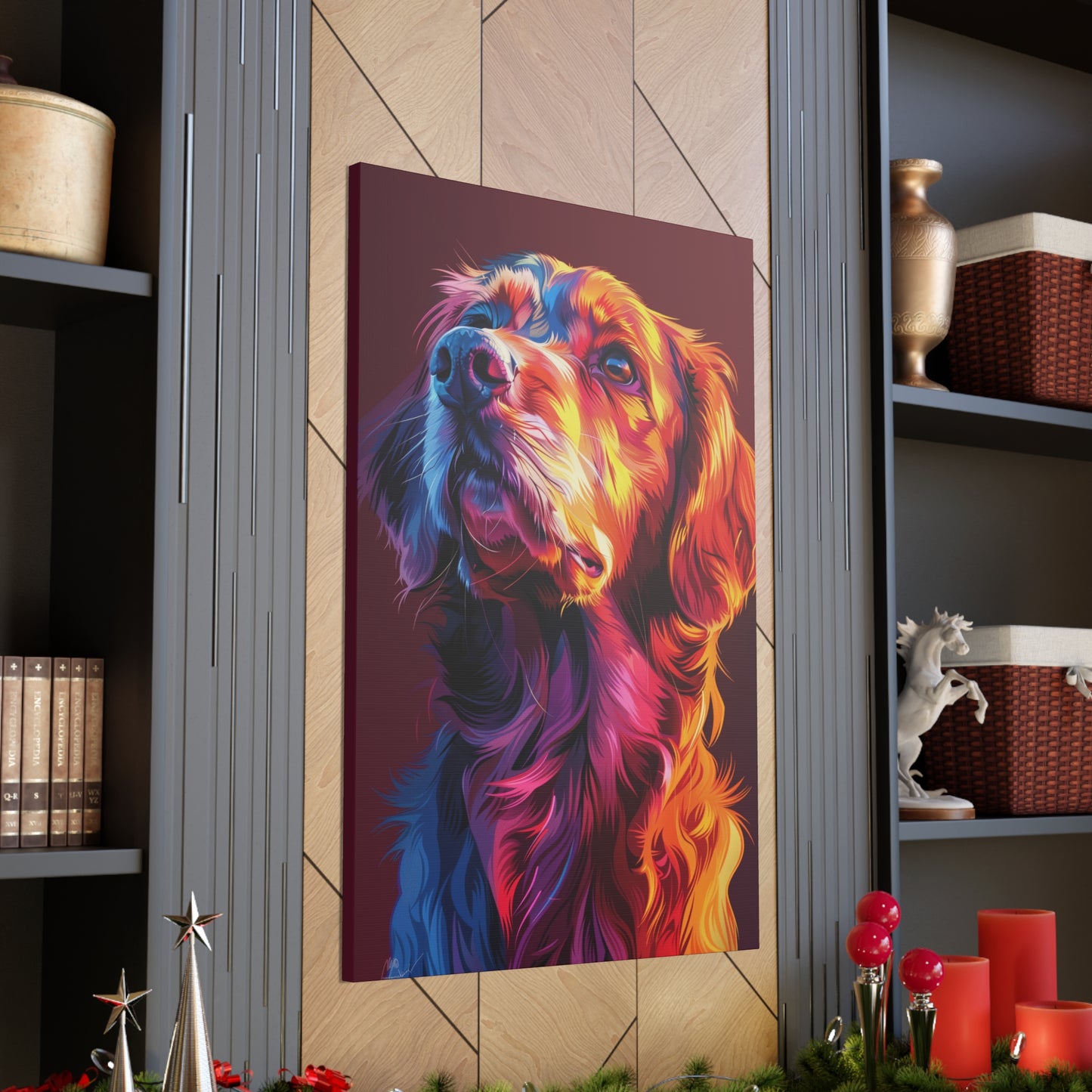 Labrador Dog - Abstract Illustration Canvas Gallery Wraps