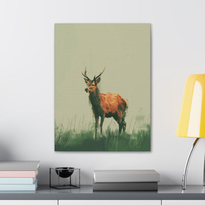 Reindeer Digital Illustration Canvas Gallery Wraps