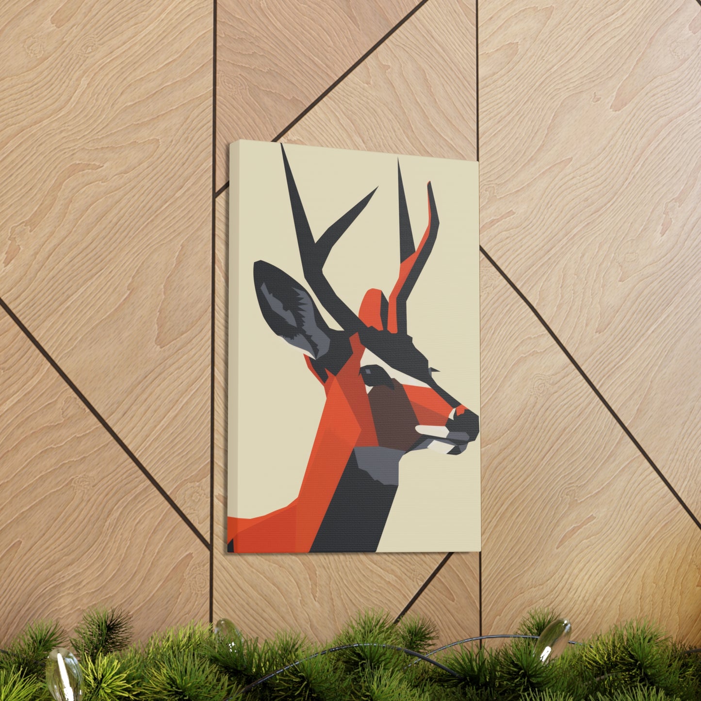 Reindeer with antlers Digital Illustration Canvas Gallery Wraps