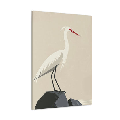 Stork Digital Illustration Canvas Gallery Wraps