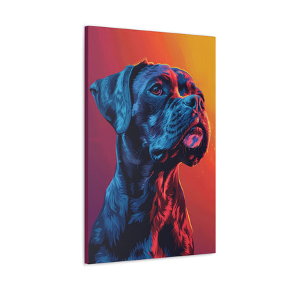 American Pit Bull Terrier Dog - Abstract Illustration Canvas Gallery Wraps