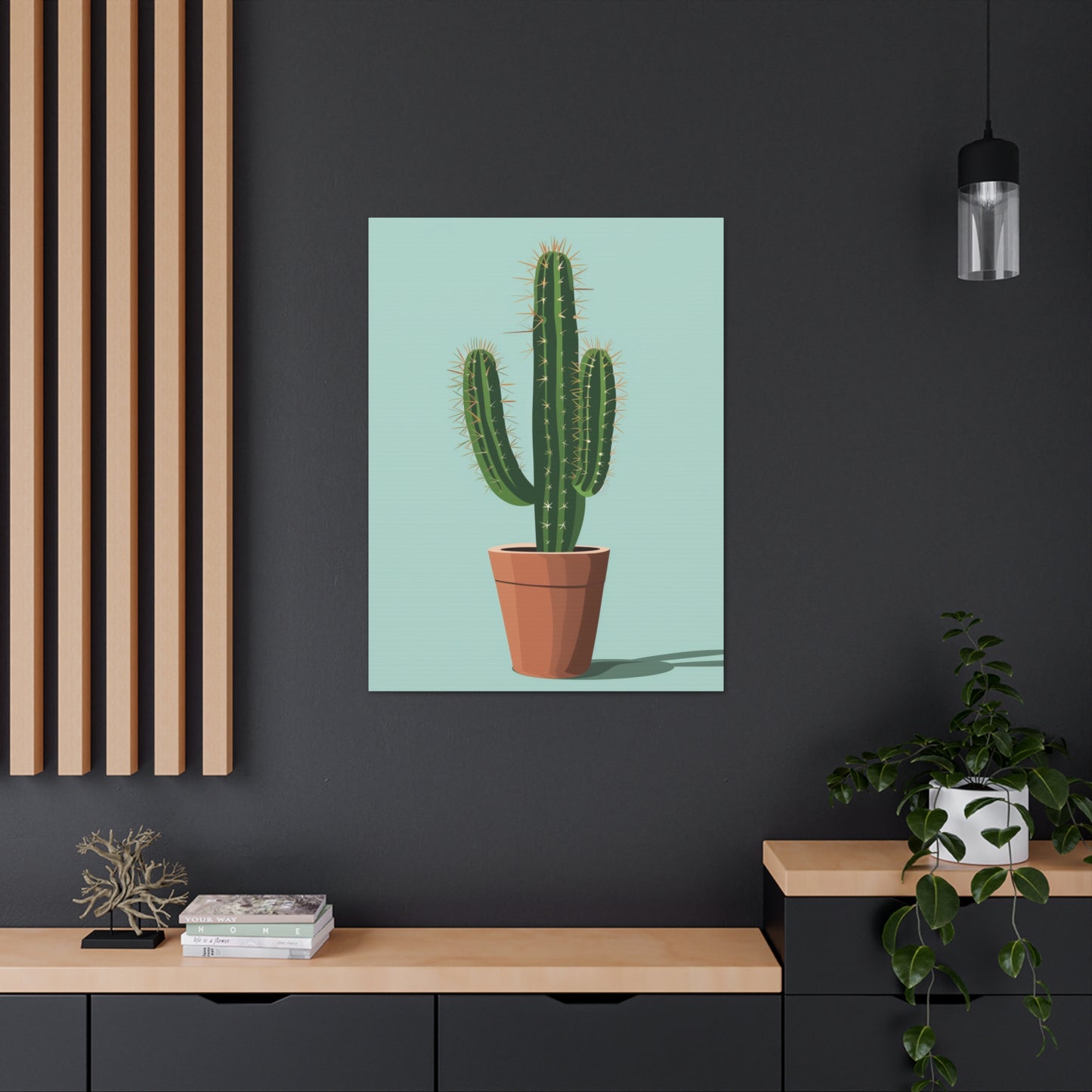 Cactus Plant - Illustration Canvas Gallery Wraps