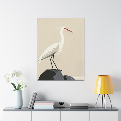 Stork Digital Illustration Canvas Gallery Wraps