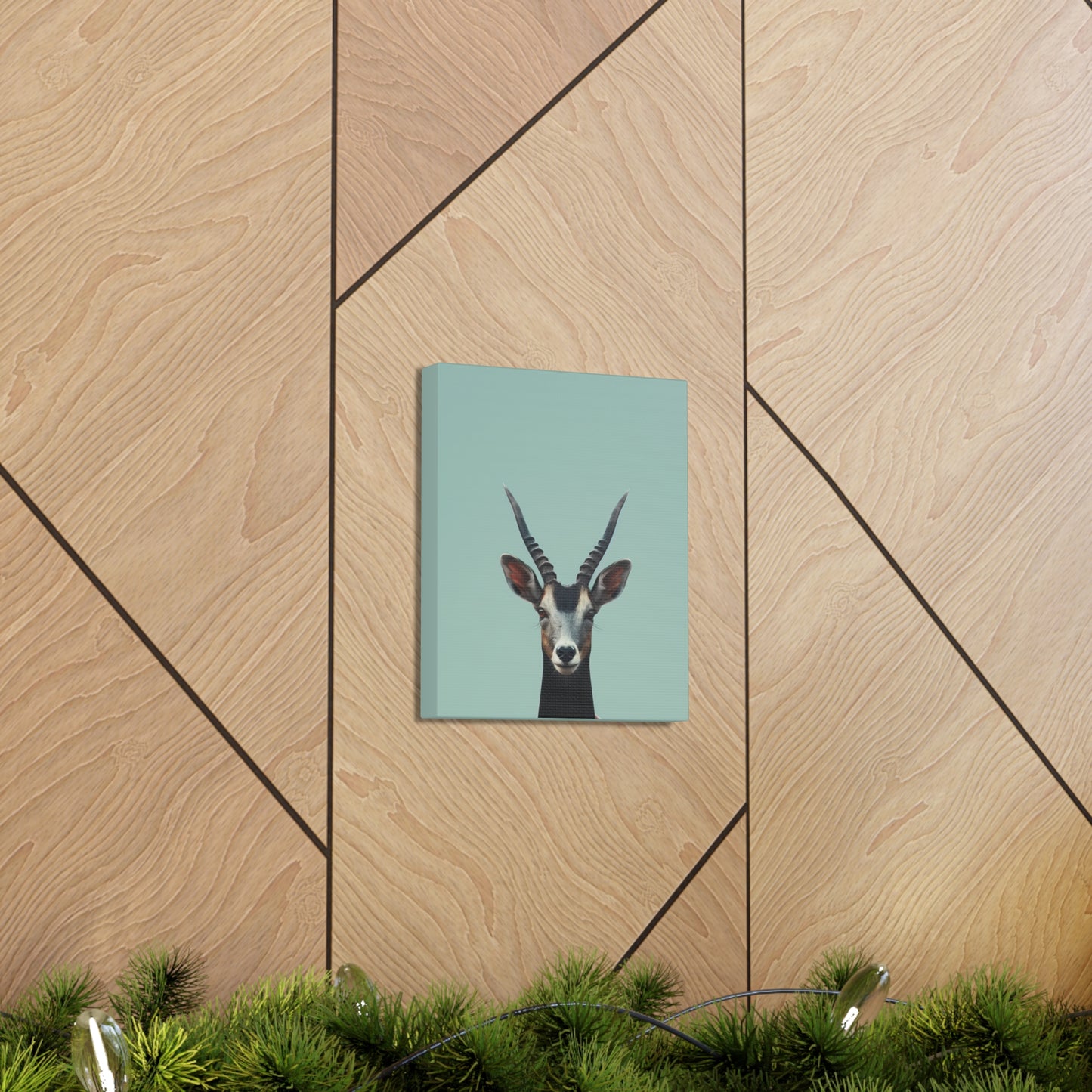 Antelope with Antlers Digital Illustration Canvas Gallery Wraps