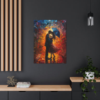 Couple - Leonid Afremov Style Digital Oil Painting Canvas Gallery Wraps