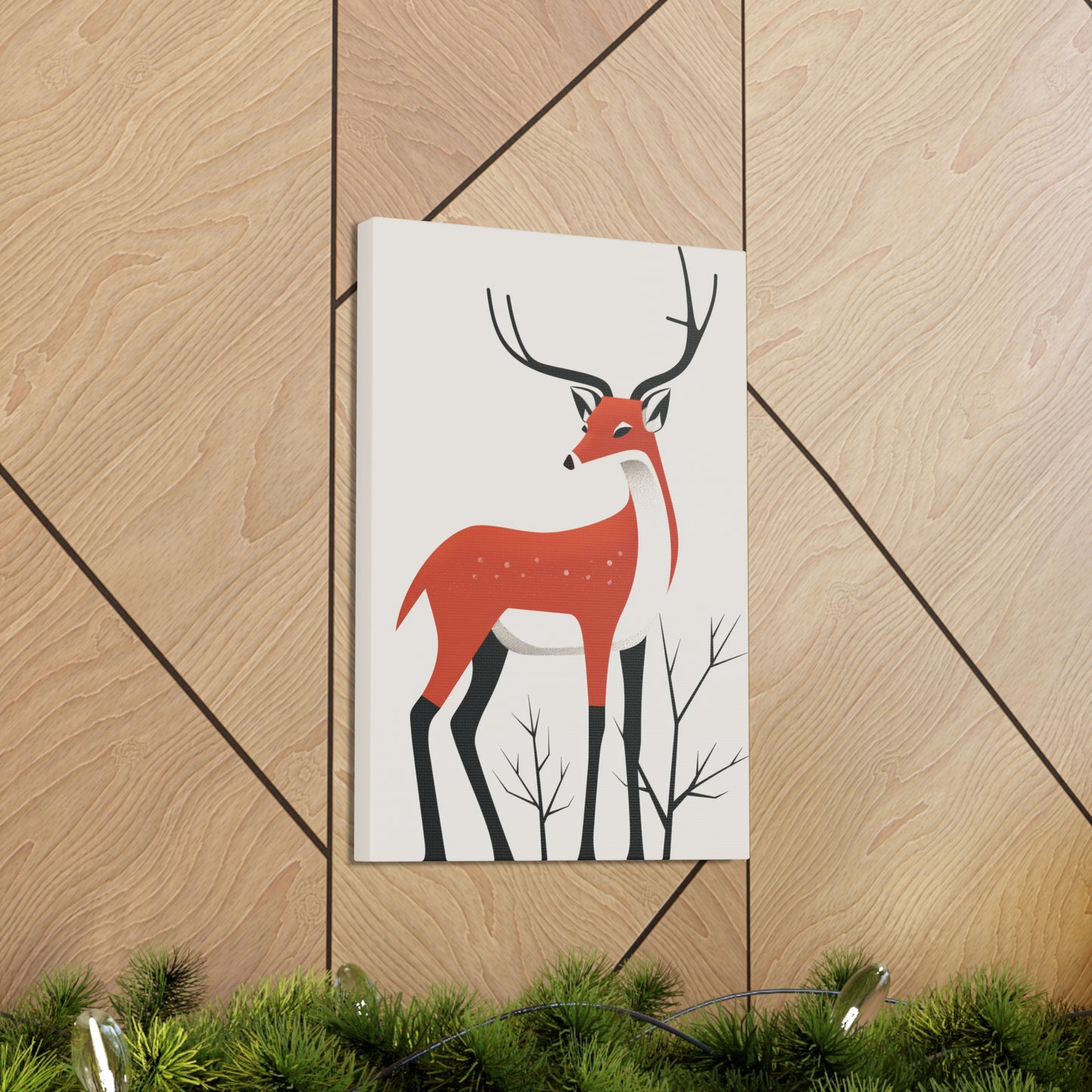 deer Digital Illustration Canvas Gallery Wraps