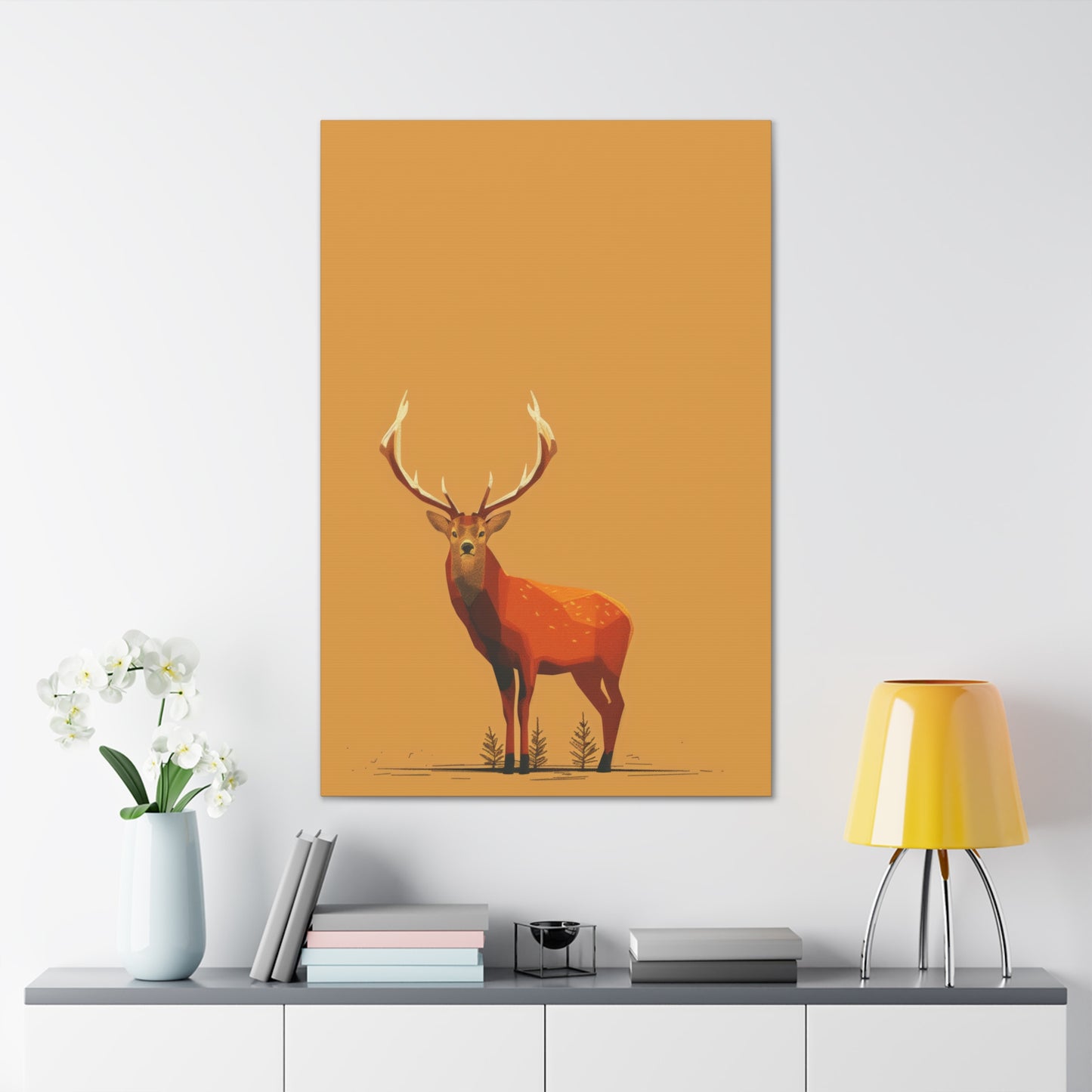 Reindeer Digital Illustration Canvas Gallery Wraps