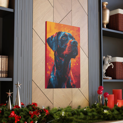 Rottweiler Dog - Abstract Illustration Canvas Gallery Wraps