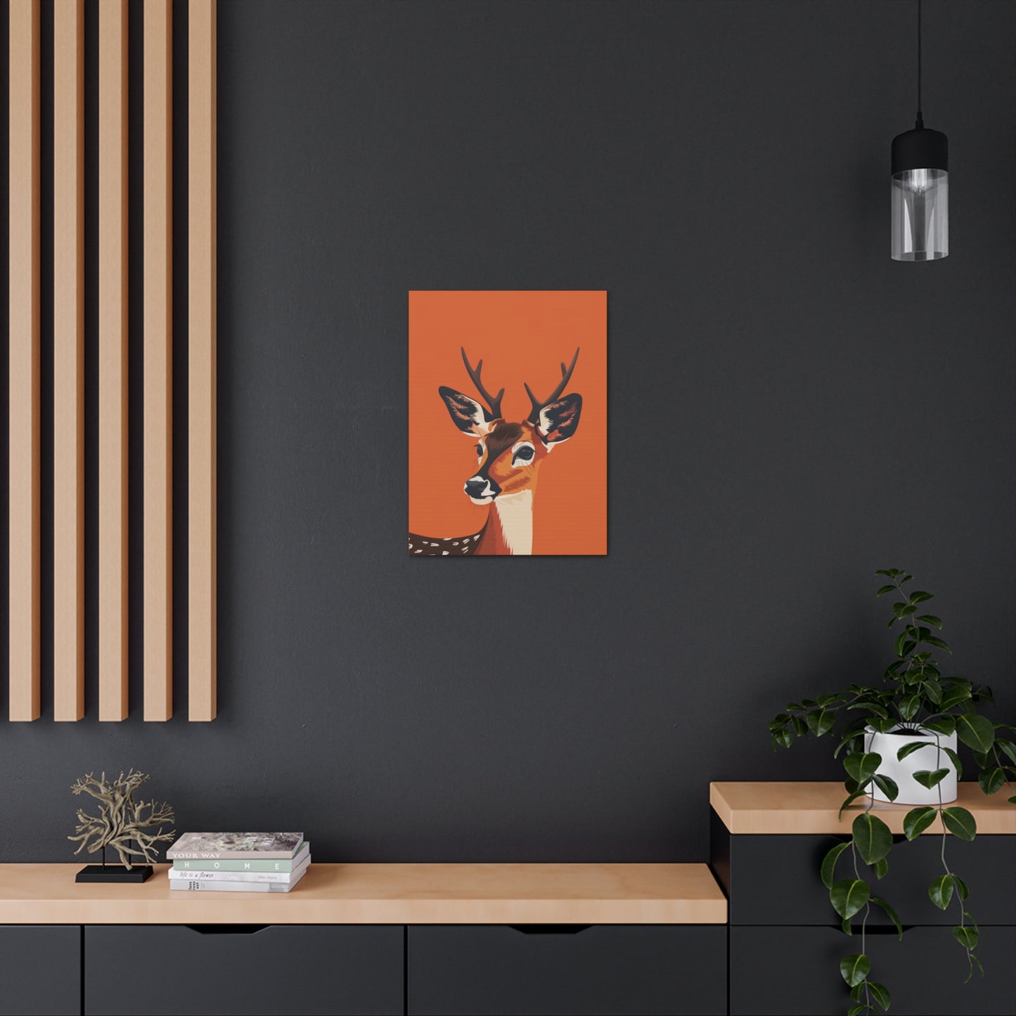 Deer - Digital Illustration Canvas Gallery Wraps