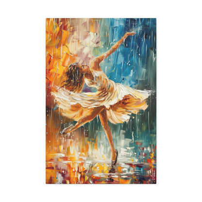 Dancing in the Rain - Leonid Afremov Style Digital Print Canvas Gallery Wraps