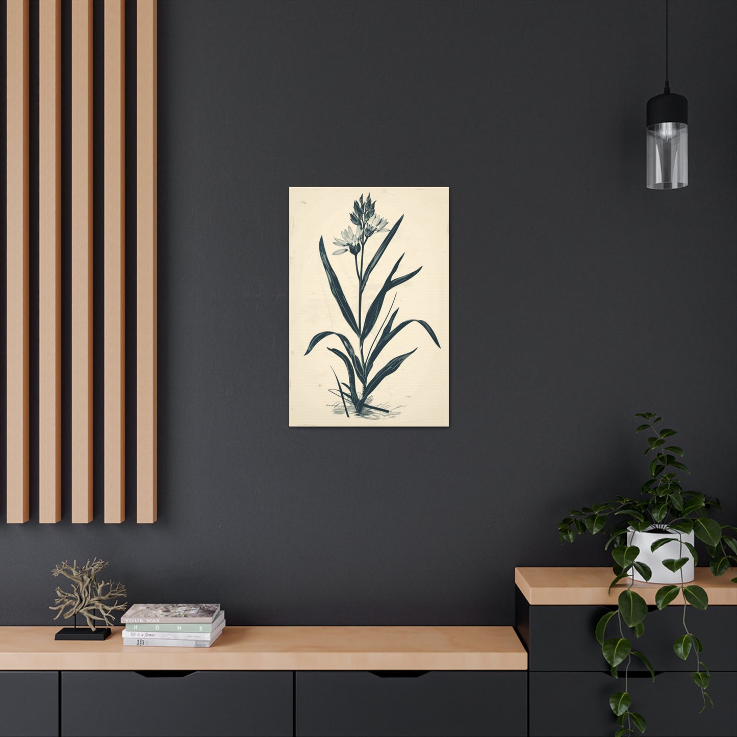 Grass Flower Digital Illustration Canvas Gallery Wraps