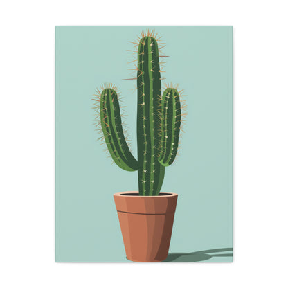 Cactus Plant - Illustration Canvas Gallery Wraps