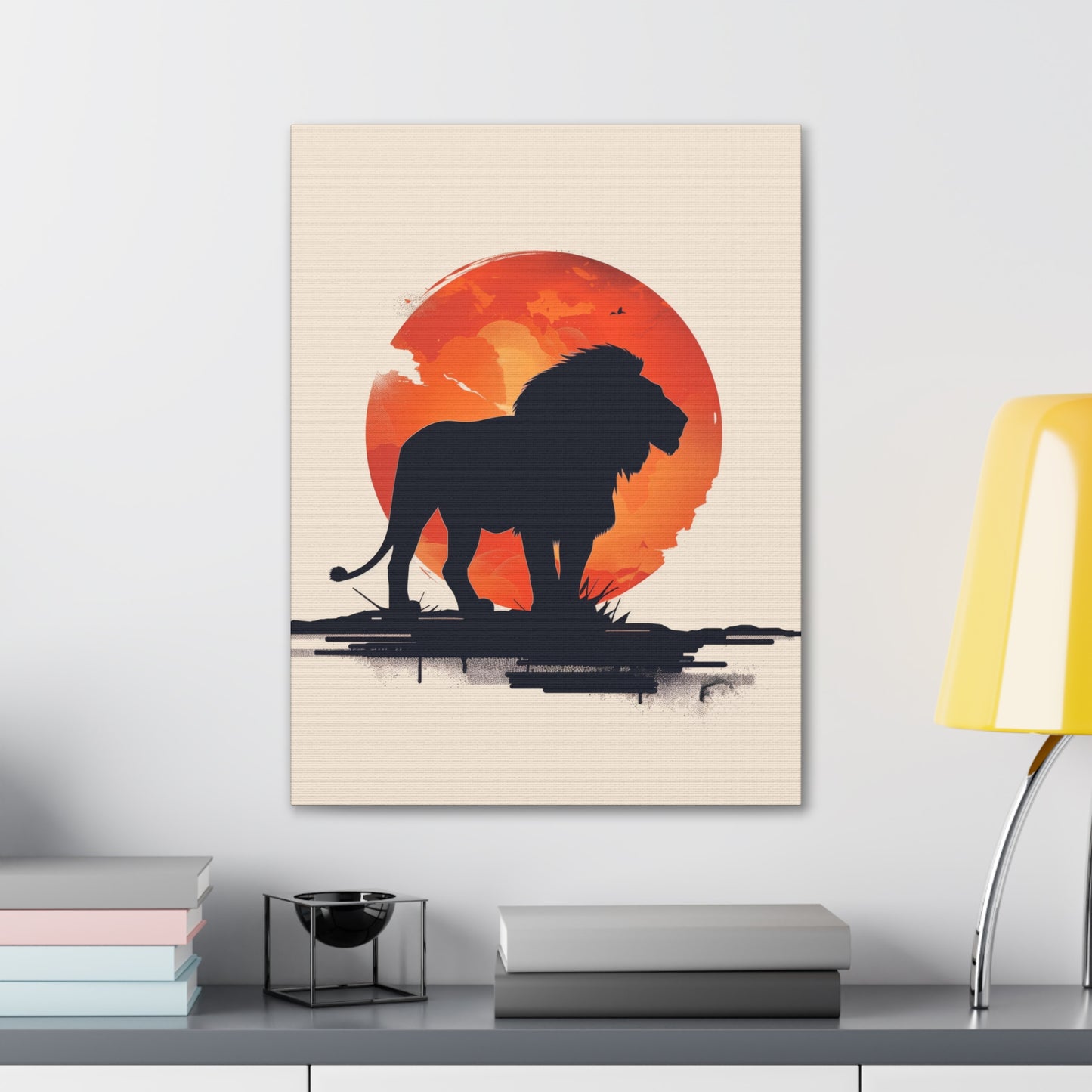 Lion Digital Illustration Canvas Gallery Wraps