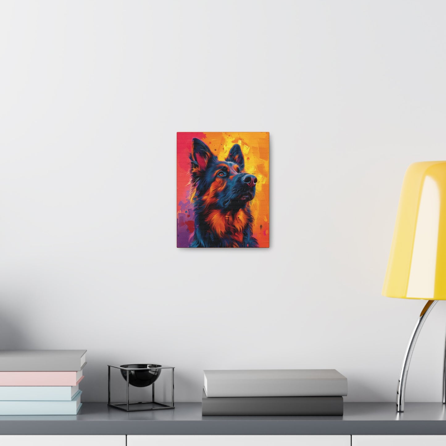 German Shepherd - Abstract Illustration Canvas Gallery Wraps