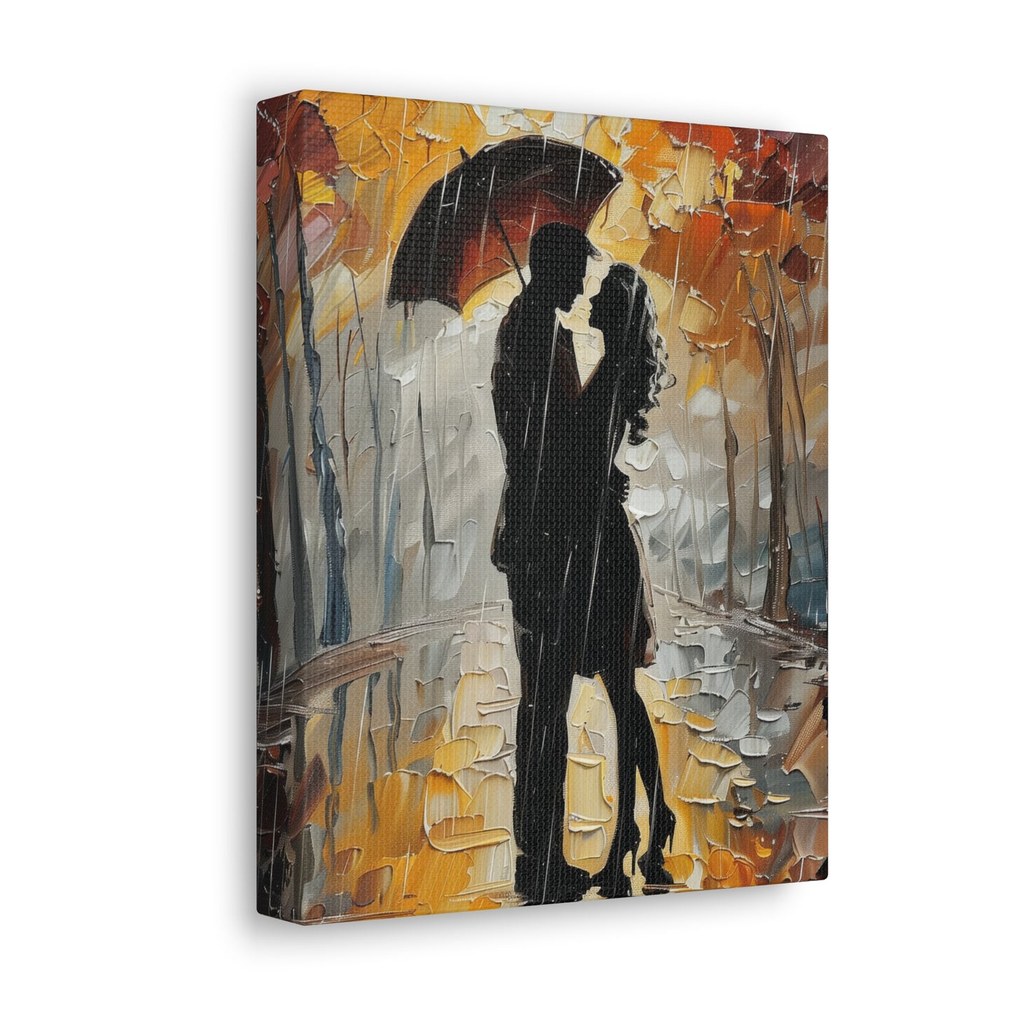 Couple - Leonid Afremov Style Digital Oil Painting Canvas Gallery Wraps