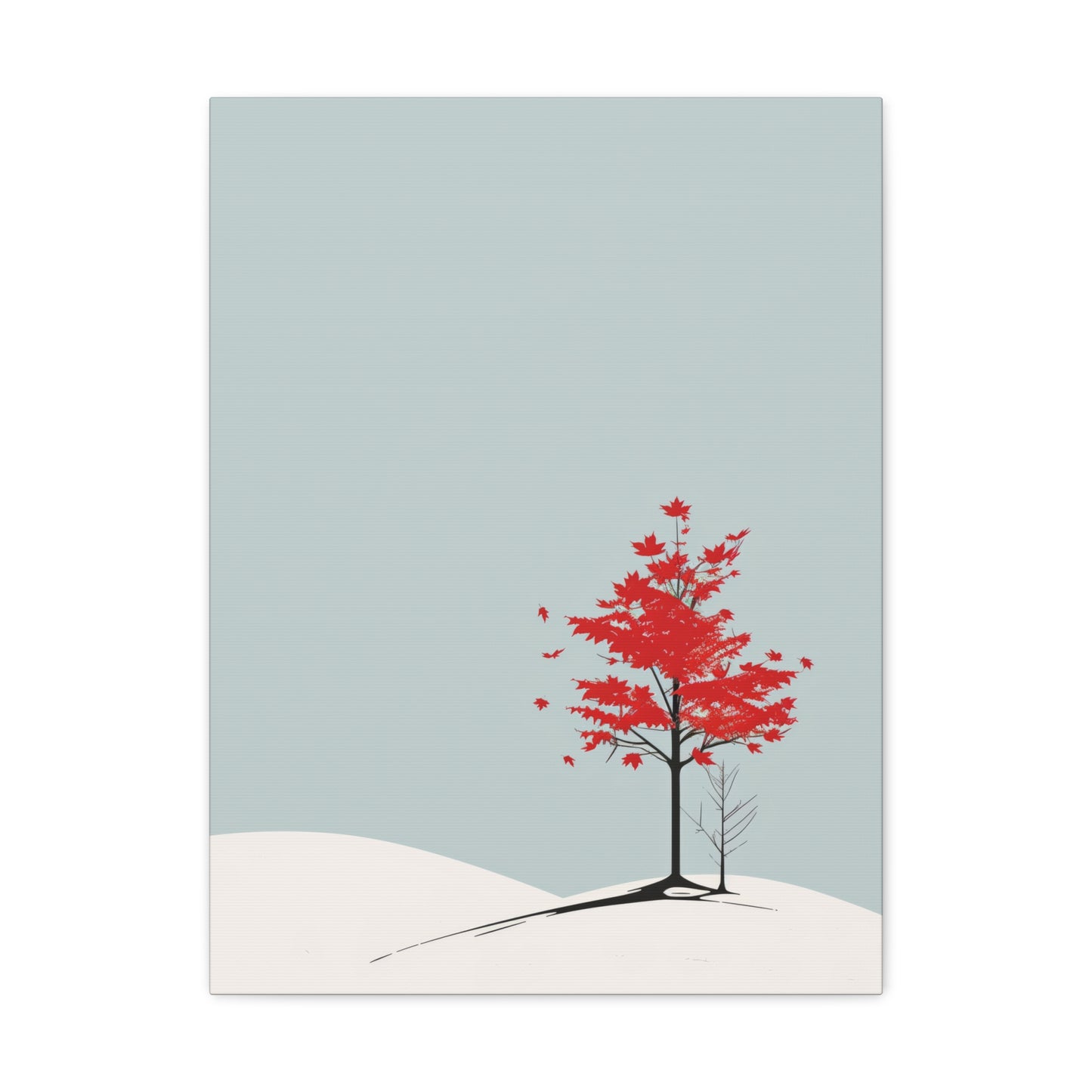 Maple Tree in Winter - Illustration Canvas Gallery Wraps