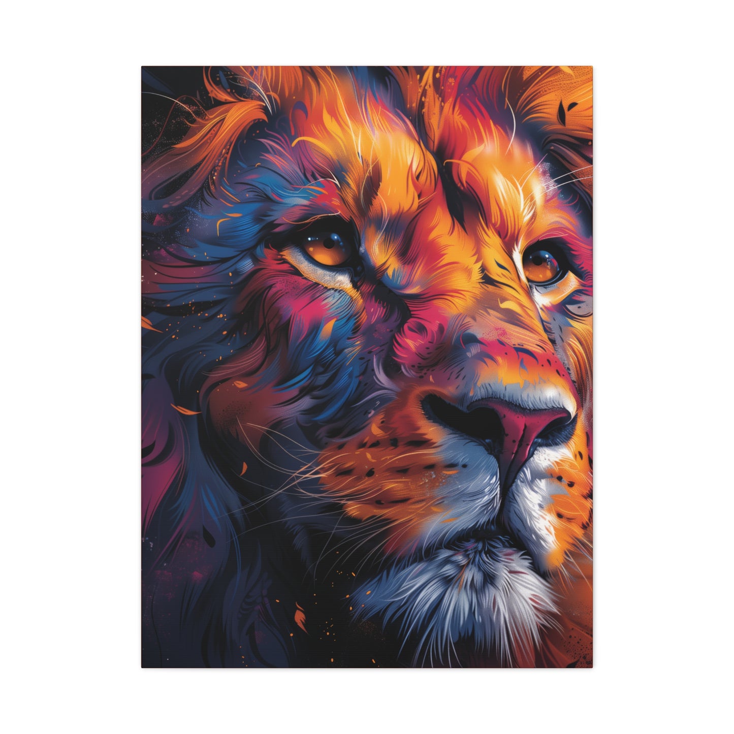 Lion - Illustration Canvas Gallery Wraps