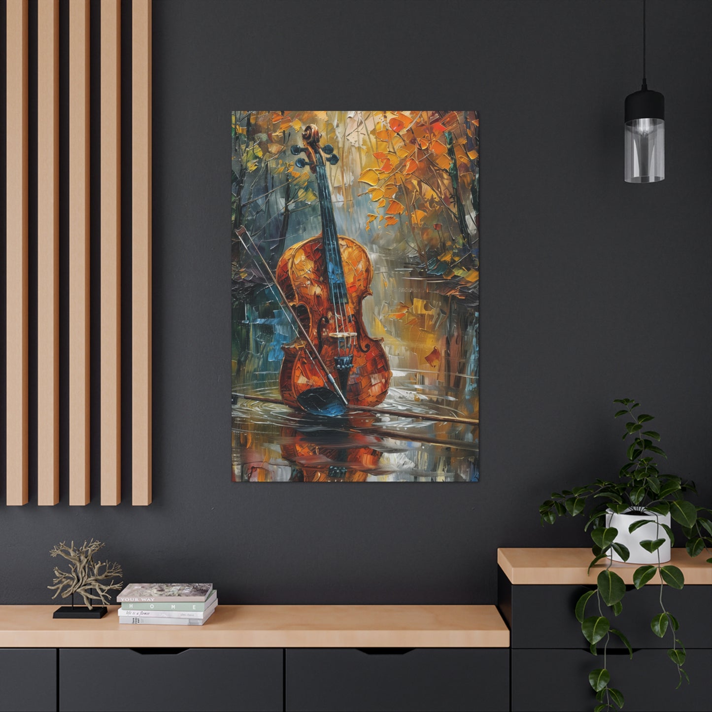 guitar in water Digital Oil Painting Print Canvas Gallery Wraps