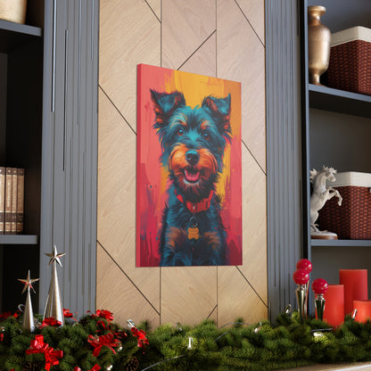 Terrier Dog - Abstract Illustration Canvas Gallery Wraps