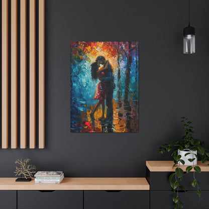 Couple - Leonid Afremov Style Digital Oil Painting Canvas Gallery Wraps