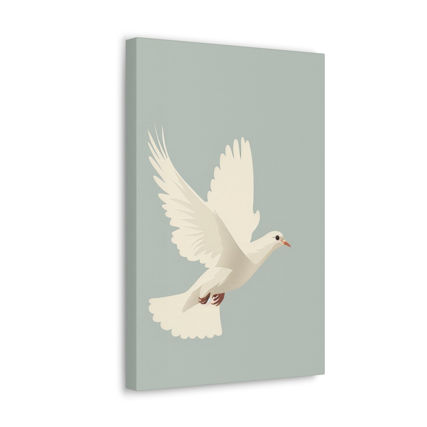 White Dove Digital Illustration Canvas Gallery Wraps