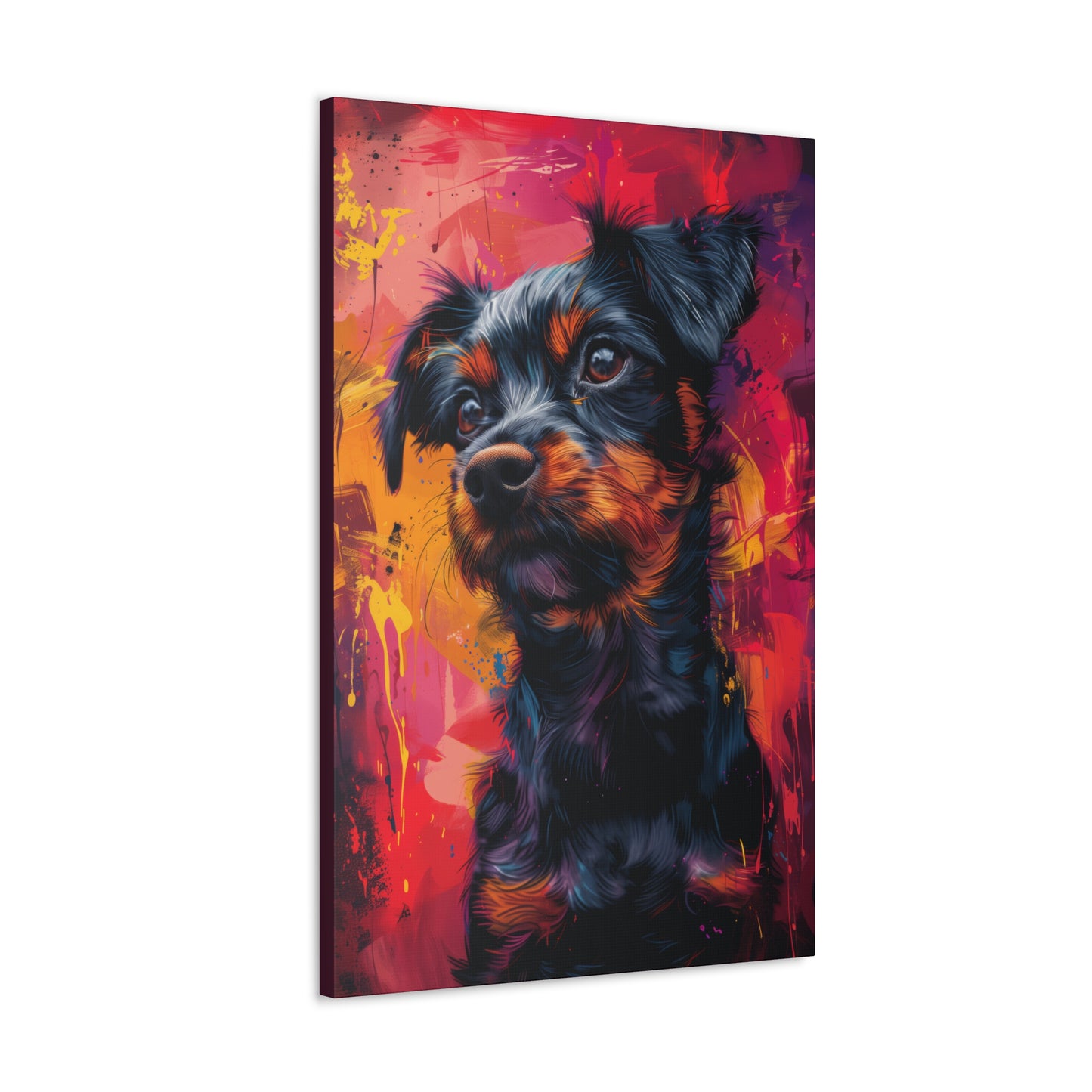 Terrier Dog - Illustration Canvas Gallery Wraps