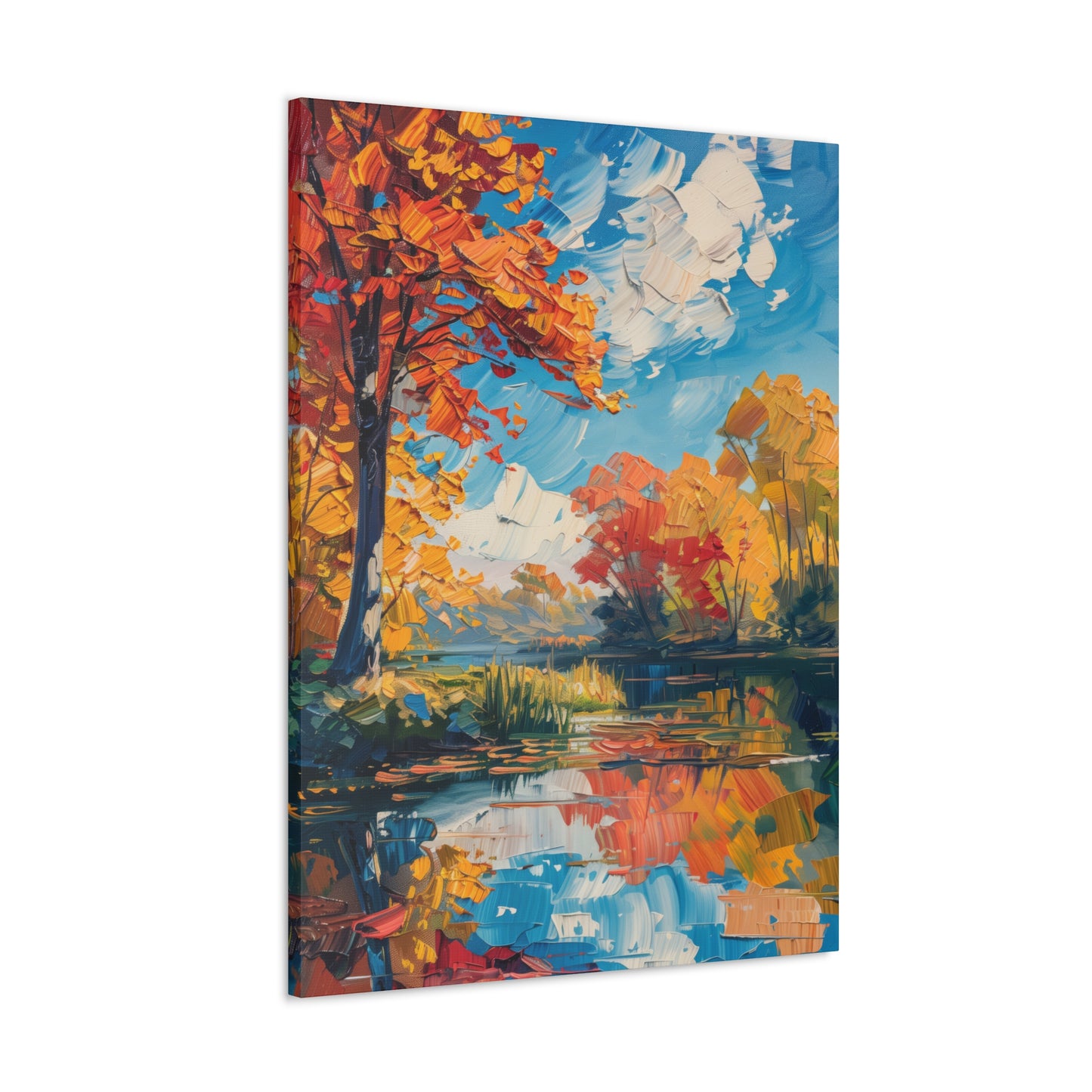 Autumn Nature - Claude Monet Style Digital Print Canvas Gallery Wraps