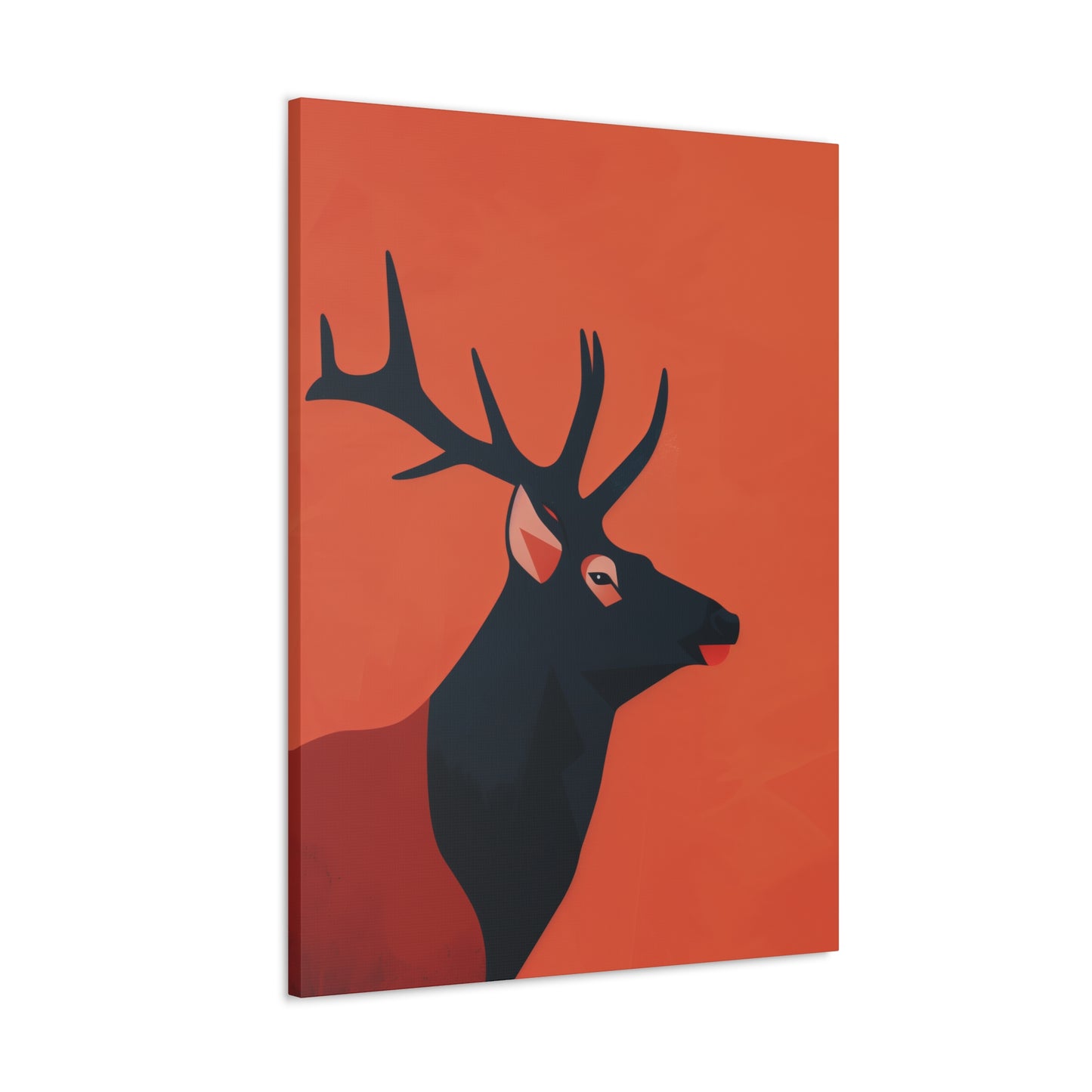 Reindeer with antlers Digital Illustration Canvas Gallery Wraps