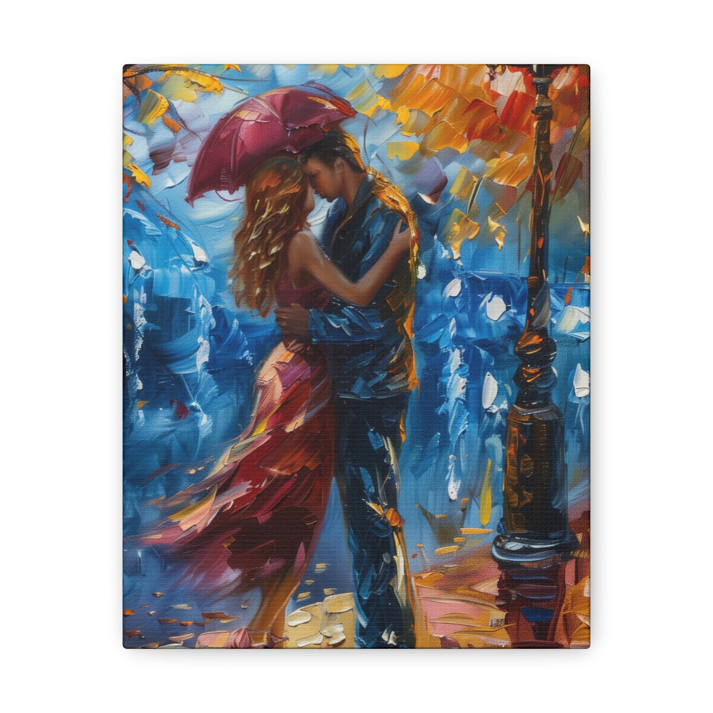 Couple - Leonid Afremov Style Digital Oil Painting Canvas Gallery Wraps