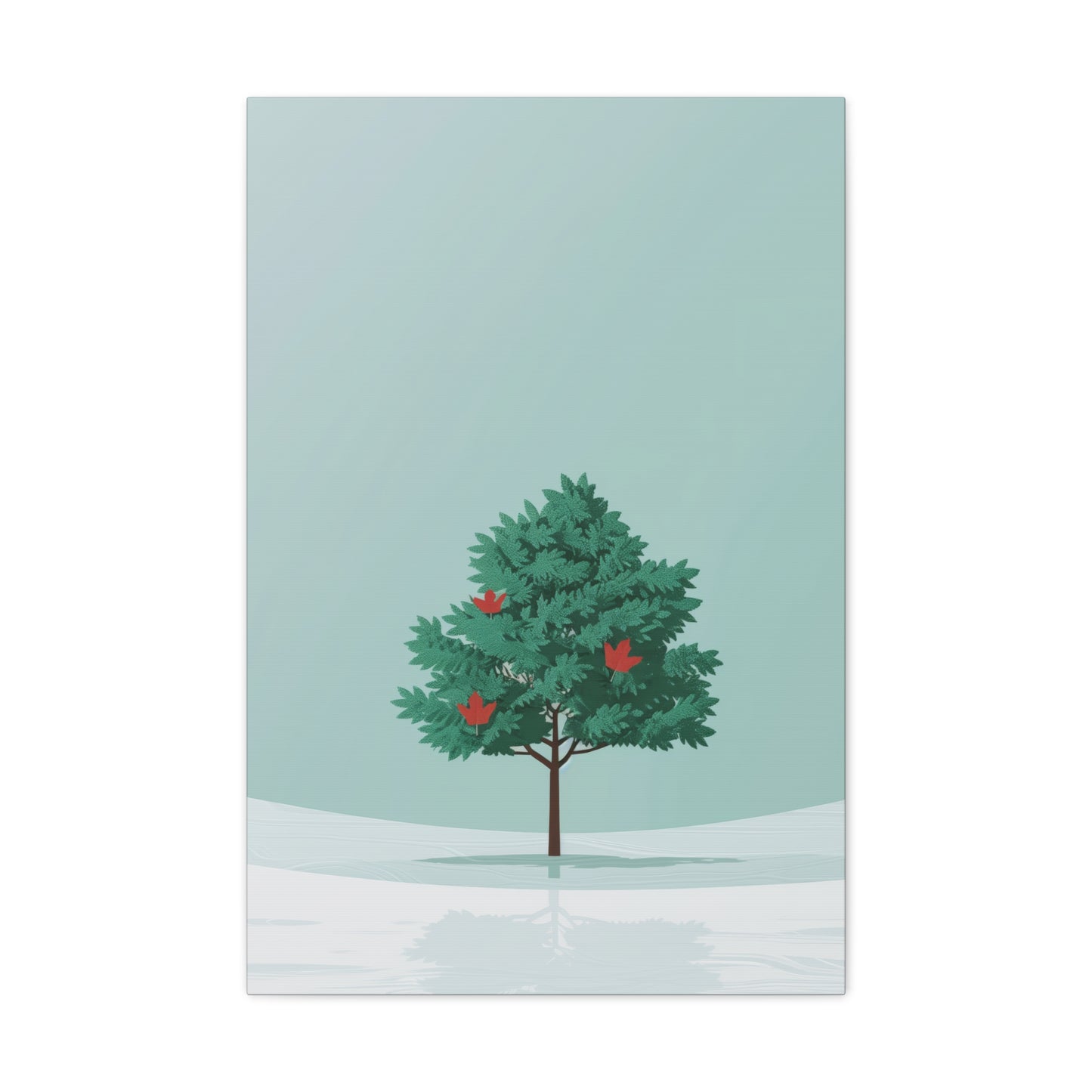 Maple Tree in Winter - Illustration Canvas Gallery Wraps