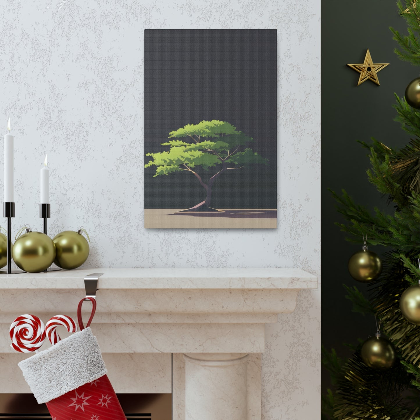 Bonsai Tree - Illustration Canvas Gallery Wraps