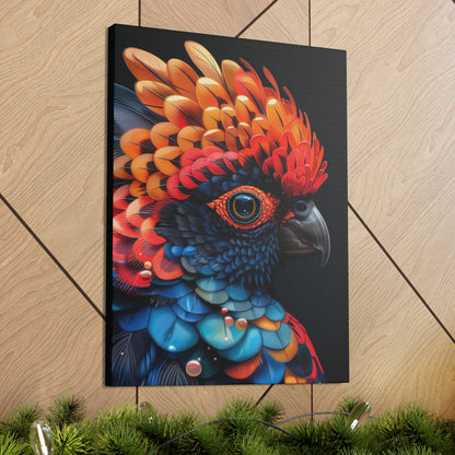 Beautiful Bird - Abstract Illustration Canvas Gallery Wraps