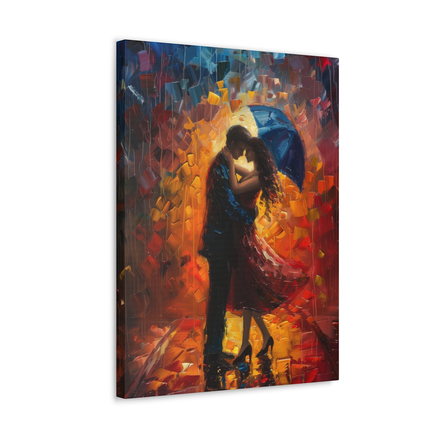 Couple - Leonid Afremov Style Digital Oil Painting Canvas Gallery Wraps