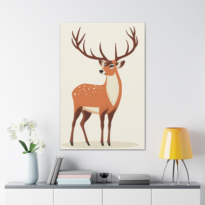 Deer - Digital Illustration Canvas Gallery Wraps