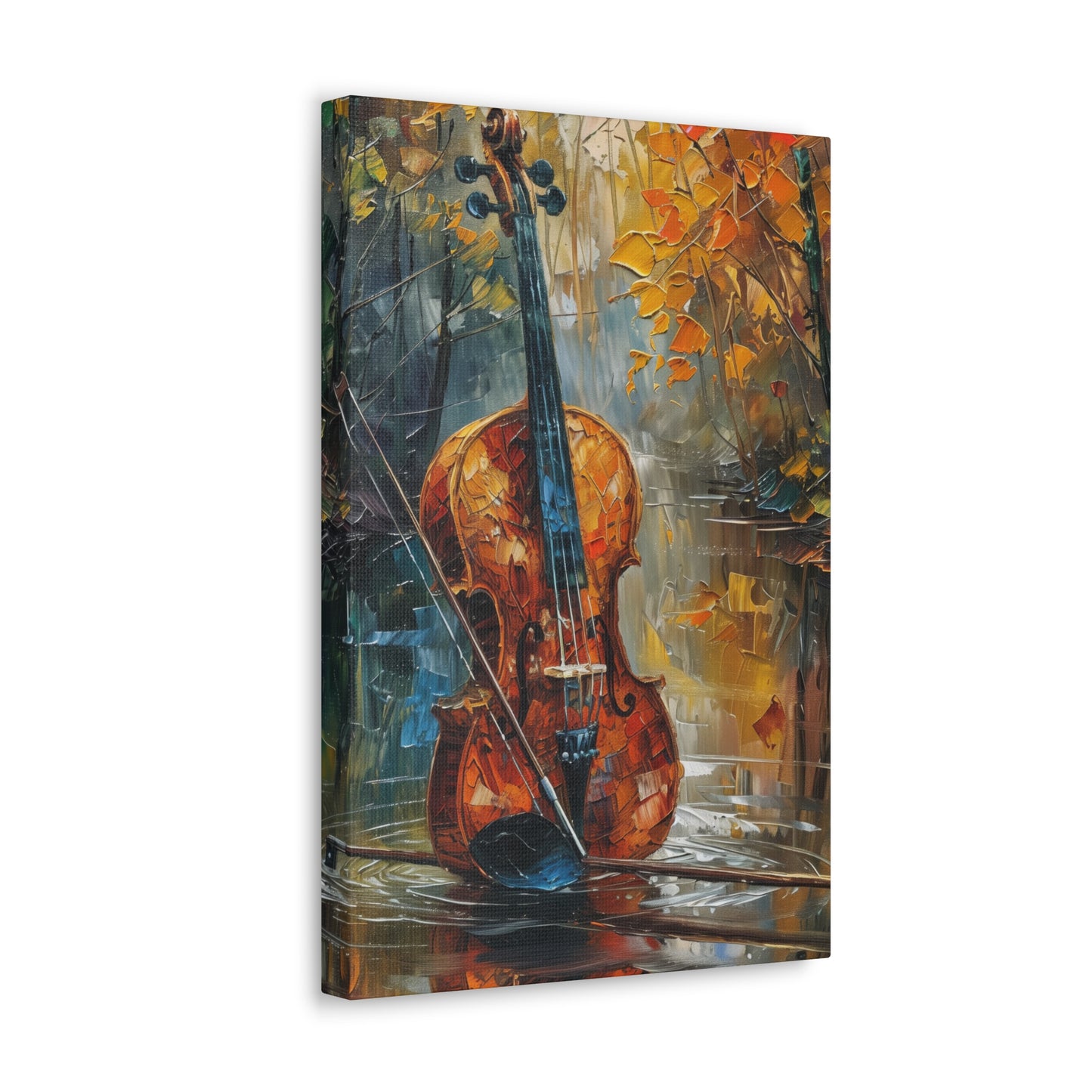 guitar in water Digital Oil Painting Print Canvas Gallery Wraps