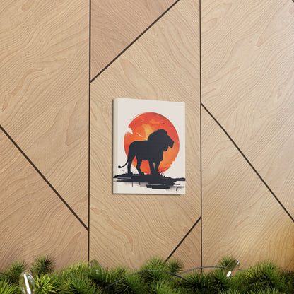 Lion Digital Illustration Canvas Gallery Wraps