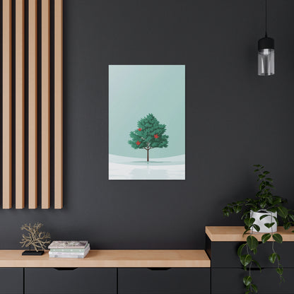 Maple Tree in Winter - Illustration Canvas Gallery Wraps