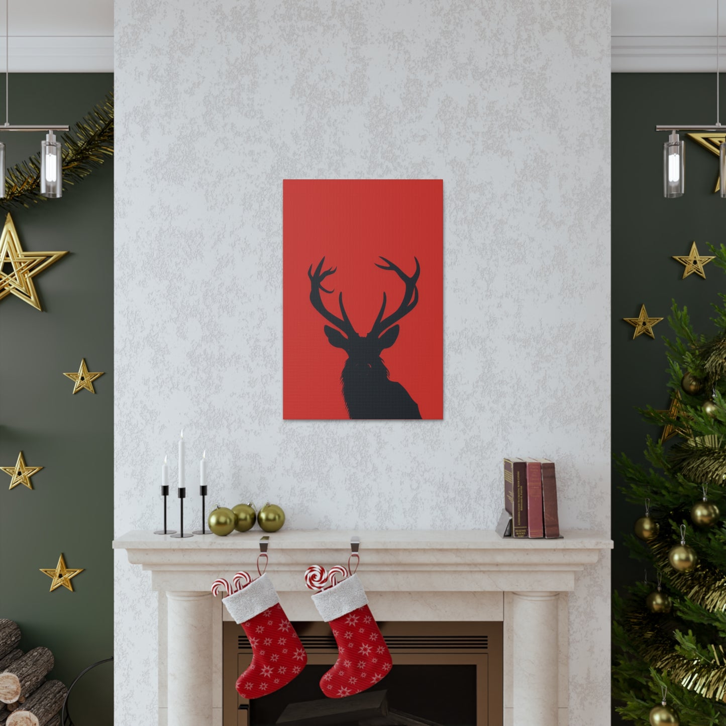 Reindeer - Digital Illustration Canvas Gallery Wraps