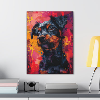 Terrier Dog - Illustration Canvas Gallery Wraps