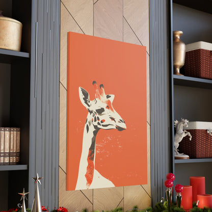 Giraffe Digital Illustration Canvas Gallery Wraps