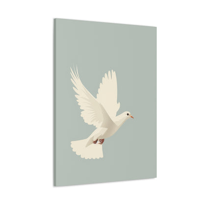 White Dove Digital Illustration Canvas Gallery Wraps