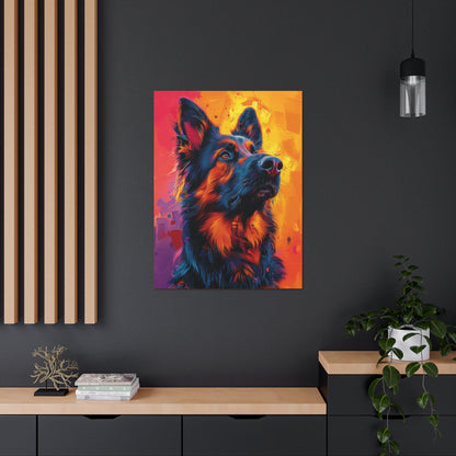 German Shepherd - Abstract Illustration Canvas Gallery Wraps