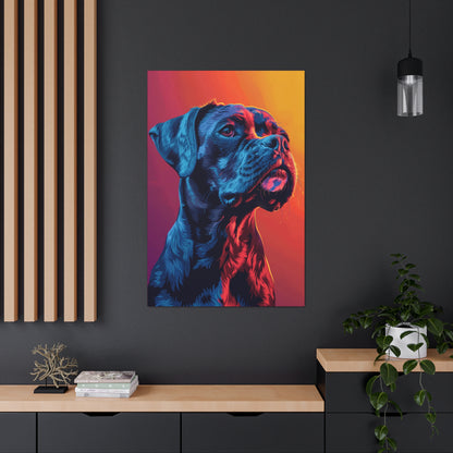 American Pit Bull Terrier Dog - Abstract Illustration Canvas Gallery Wraps