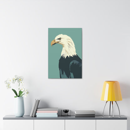 Bald Eagle Digital Illustration Canvas Gallery Wraps