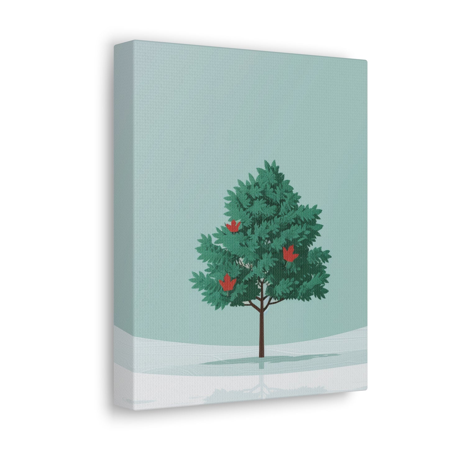 Maple Tree in Winter - Illustration Canvas Gallery Wraps