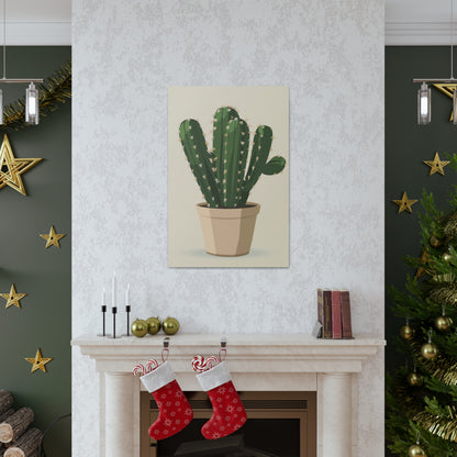 Cactus Plant - Illustration Canvas Gallery Wraps